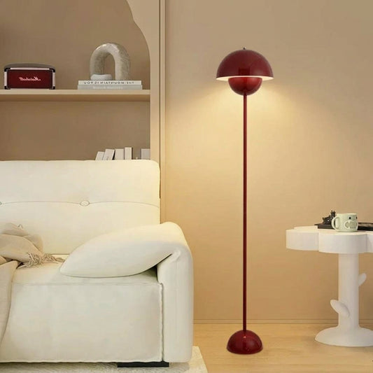 Nordic mushroom floor lamp with retro flower bud shape